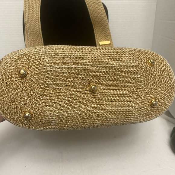 Eric Javits Squishee Tan Woven Tote Bag - Picture 3 of 7